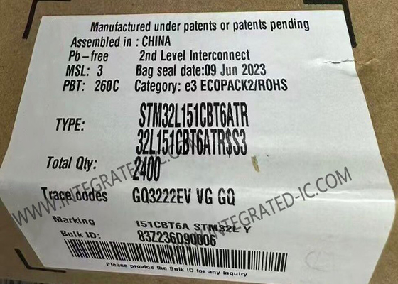 Microcontrôleur STM32L151CBT6ATR MCU Ultra-basse consommation 32 bits ARM Cortex-M3 MCU
